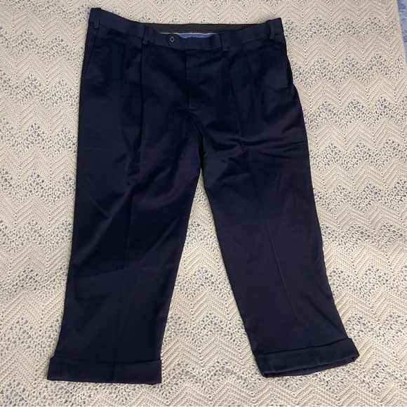 4 Pair GS Perfect Fit 46x28 Work Pants Blue Gray Pleated Front Double Button - Picture 2 of 16